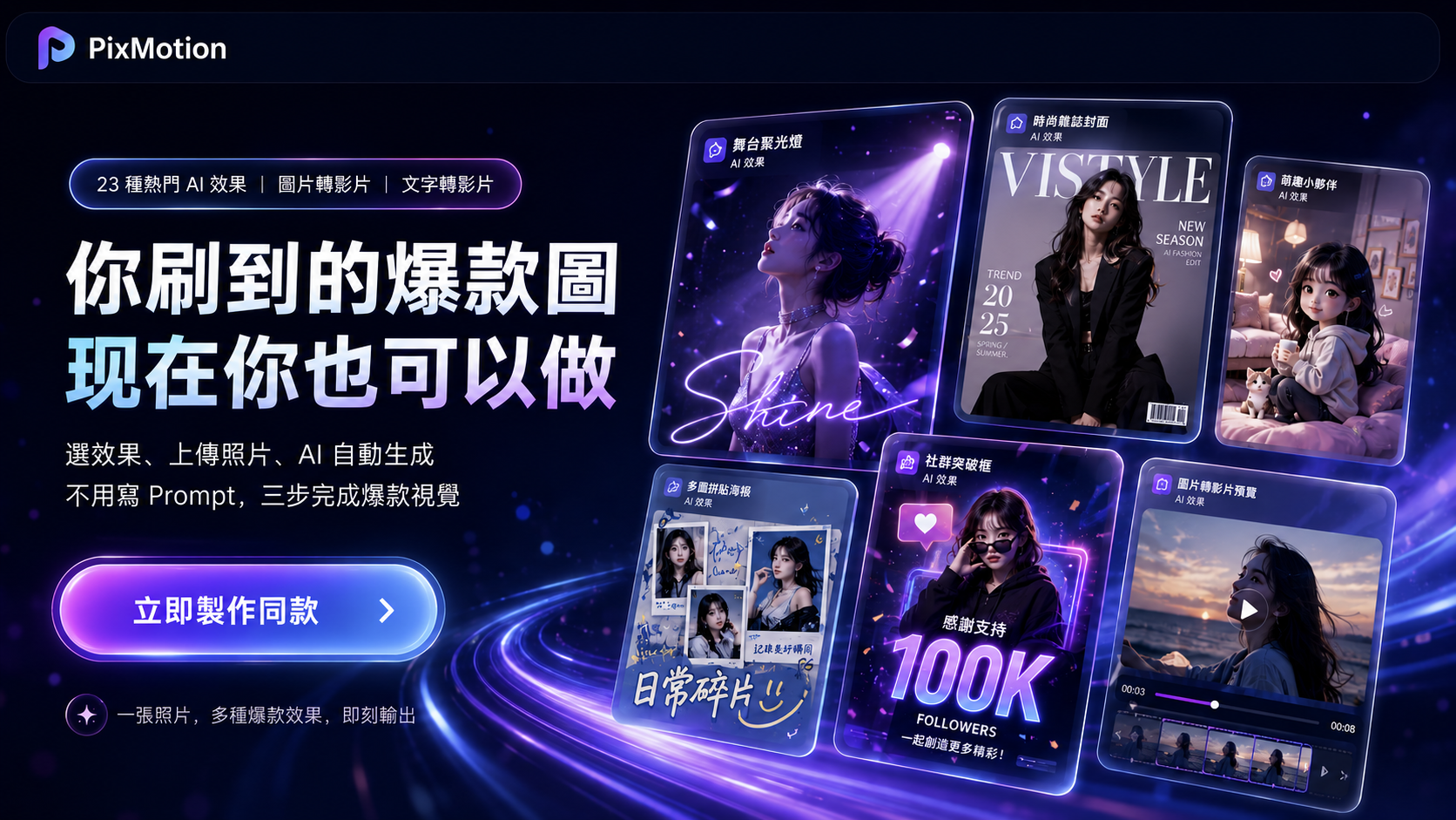 PixMotion 爆款視覺範例
